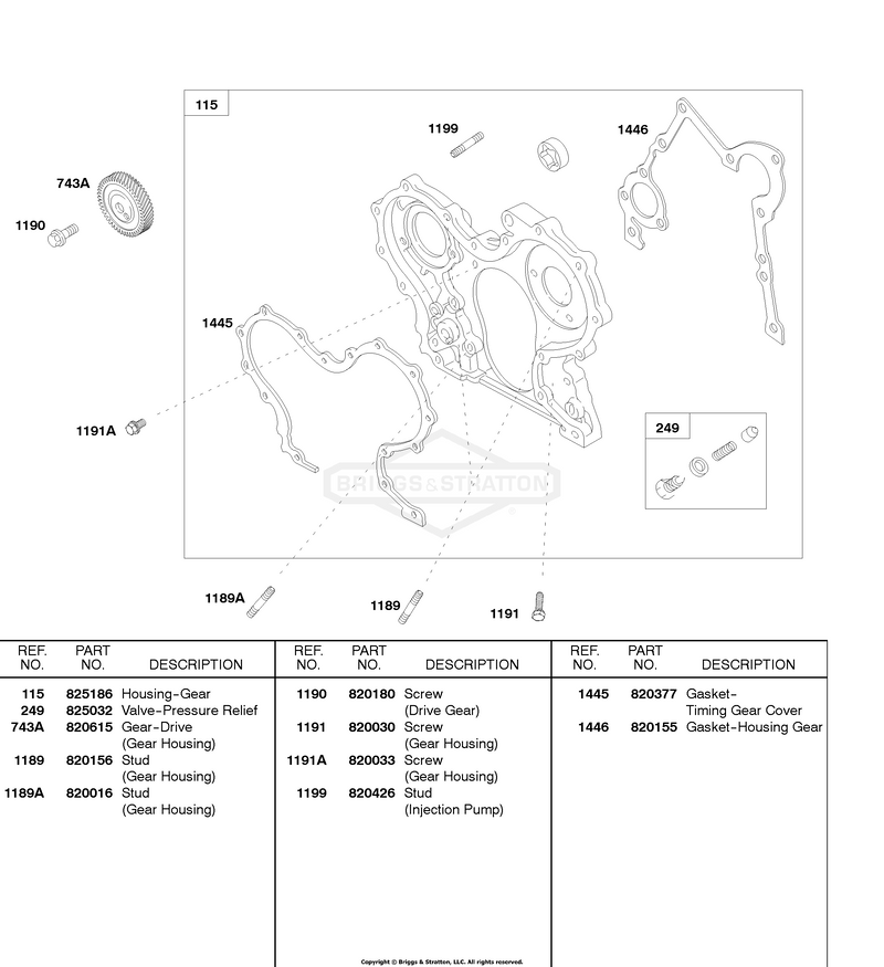 Gear Housing, Drive Gear