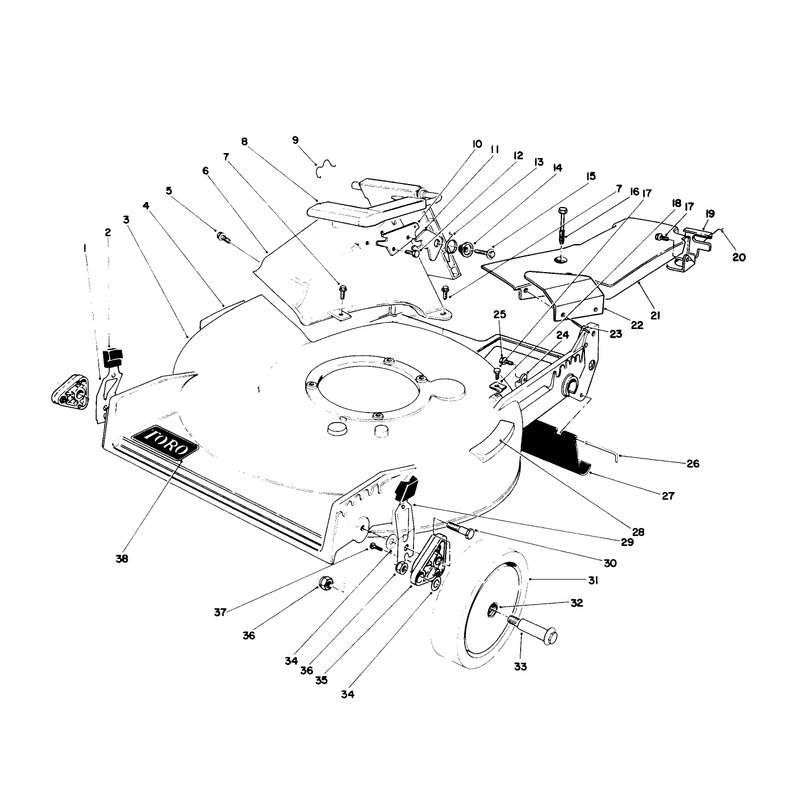 21in Sp Rear Bagger Housing Assembly