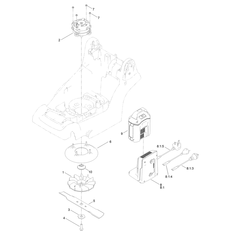 Motor Battery and Blade Assembly
