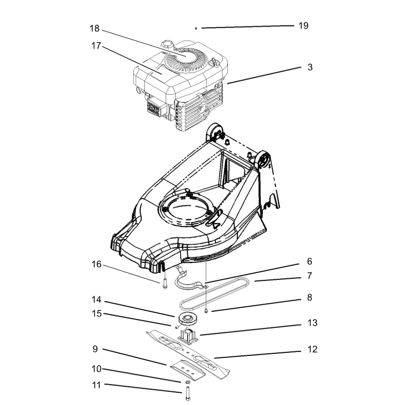 Engine and Blade Assembly