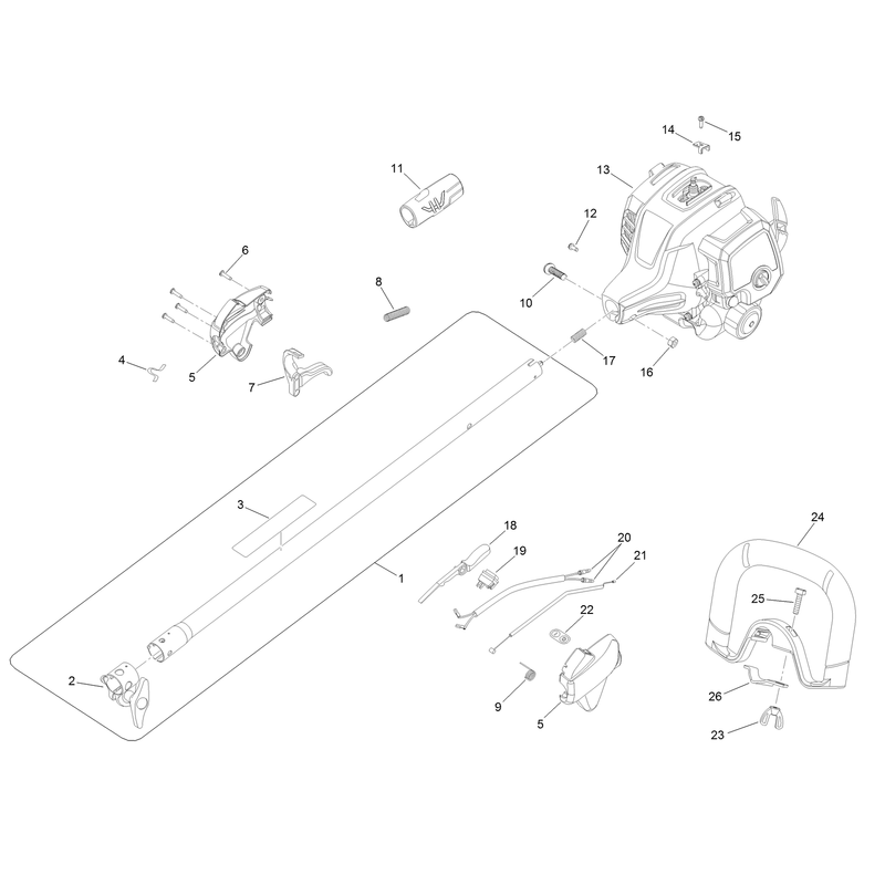 Upper Shaft, Handle and Power Head Assembly
