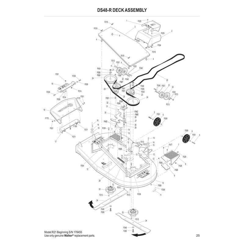 DS48-R DECK ASSEMBLY