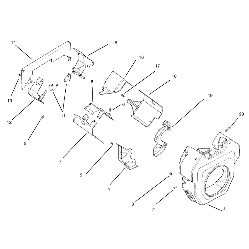 Baffles and Shroud CH20QS-PS64556 Kohler