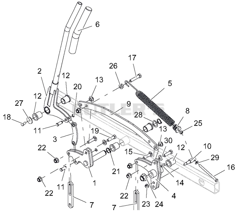Deck Lift - Right Arm And Lever