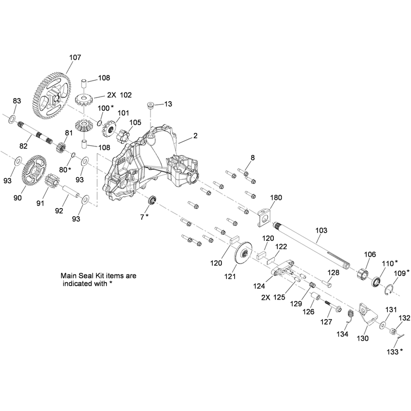 Side Housing and Shaft Transmission Assembly No 119-5386-4