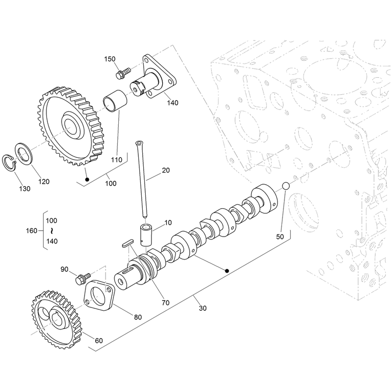 Camshaft and Idle Gear Shaft Assembly
