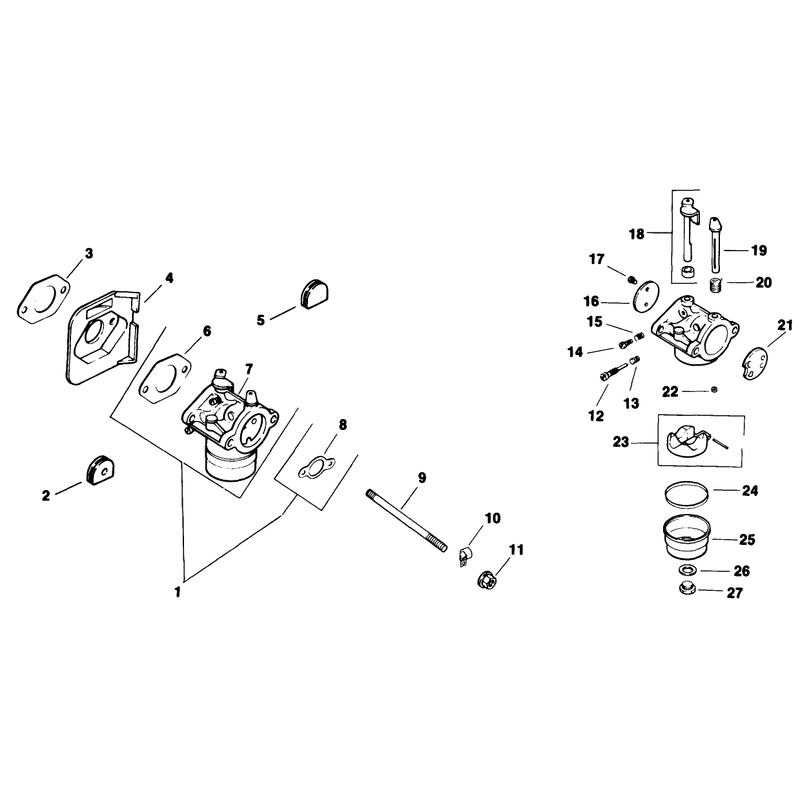 Fuel System Engine Kohler Model Cv125t Spec No 1254