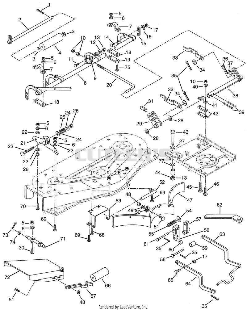 48" Mower Hangers & Rollers