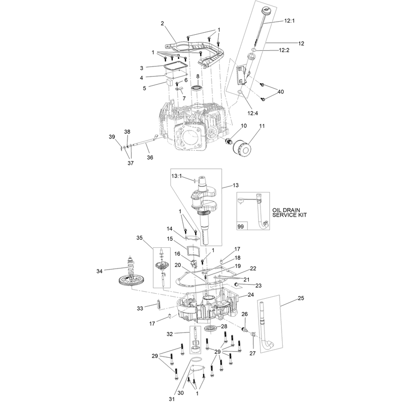 Crankcase and Crankshaft Assembly