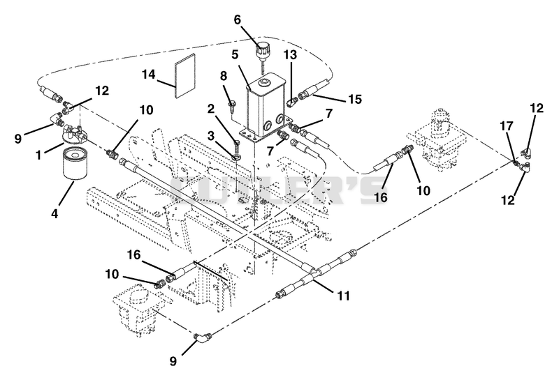 Hydraulic Tank, Filter And Pump To Tank Circuit