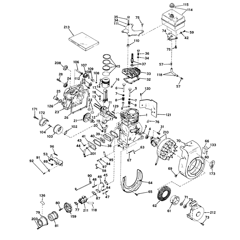 Engine Model No. H30-35168h Parts List