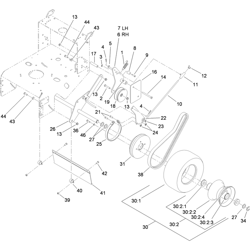 Drive Wheel and Brake Assembly