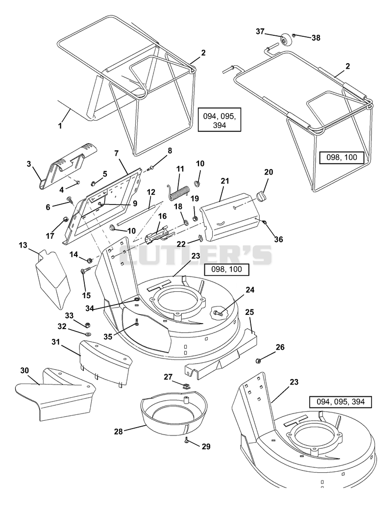 Mower Pan And Bag