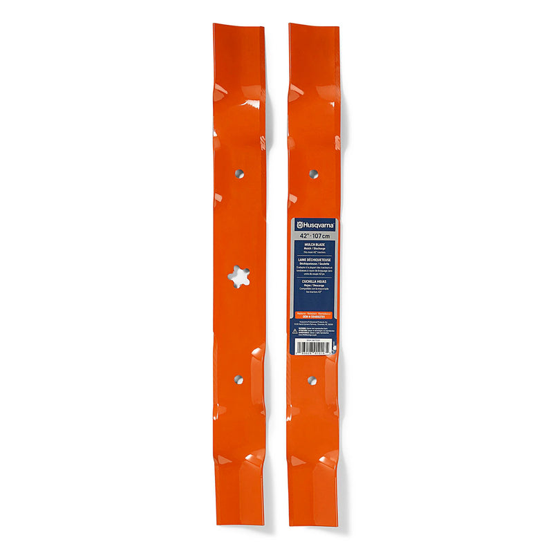 Husqvarna 596772301 Pack of 2 Mulching Blades for 42" Stamped Deck (Replaces 594892701)