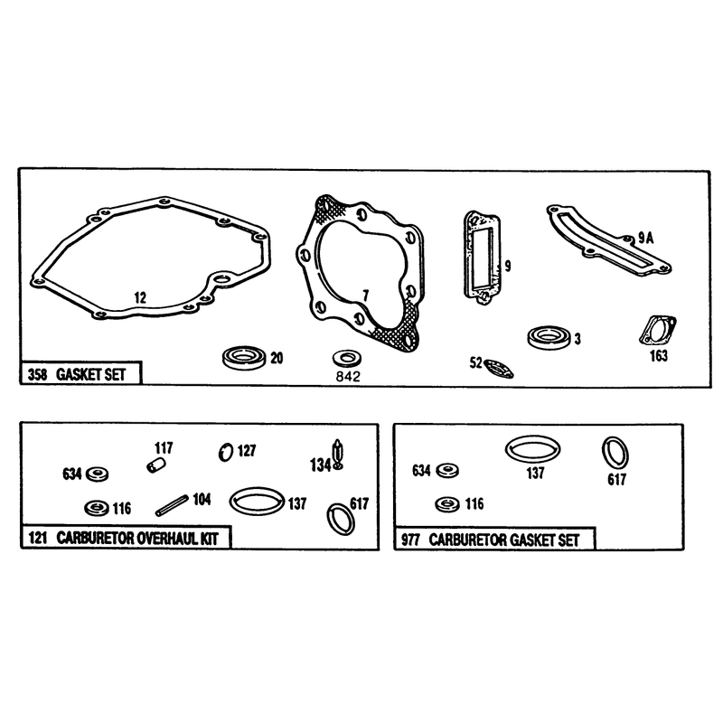 Engine Briggs and Stratton Model 124702-3115-01