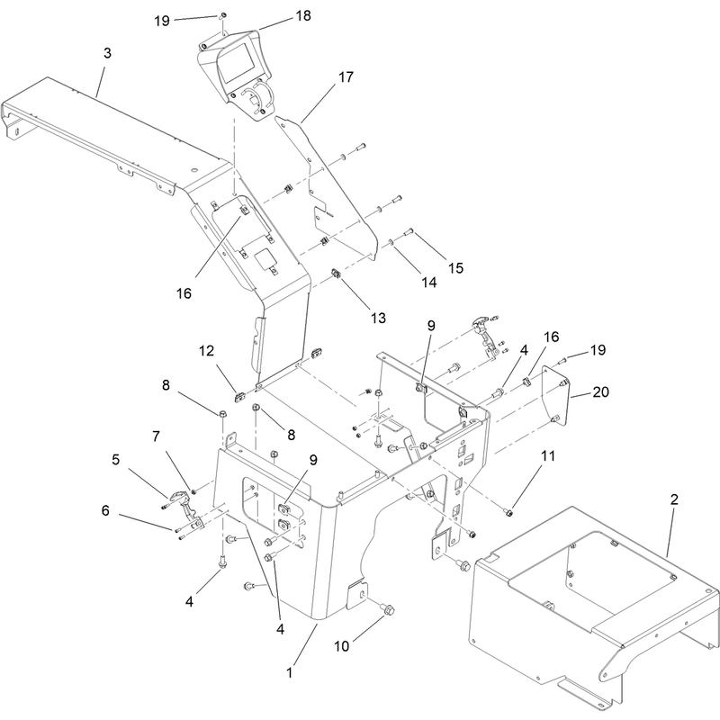 Center Console and Seat Support Assembly