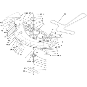 44 Inch Deck Assembly