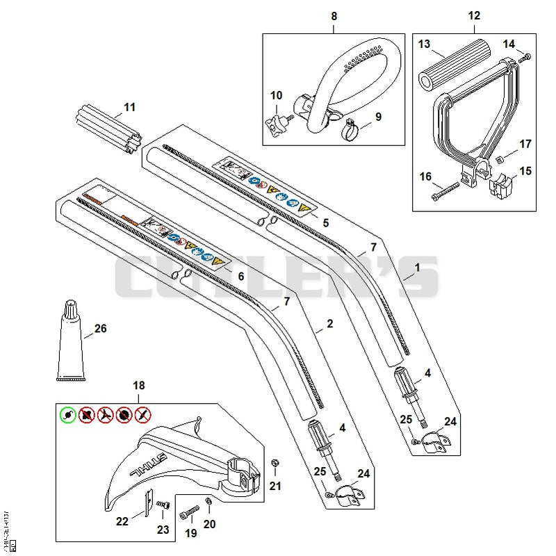AG - FS 38: Drive tube assembly, Loop handle