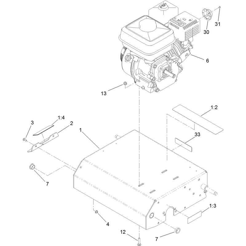 Engine and Frame Assembly