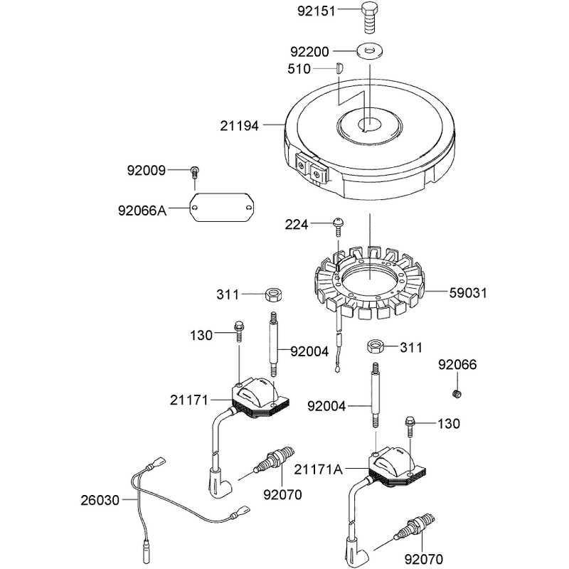 Electric Equipment Assembly Kawasaki FH381V-AS27