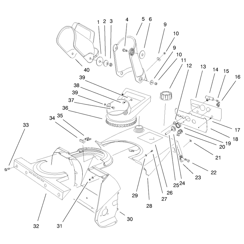 Housing, Upper Shroud, & Chute Assembly