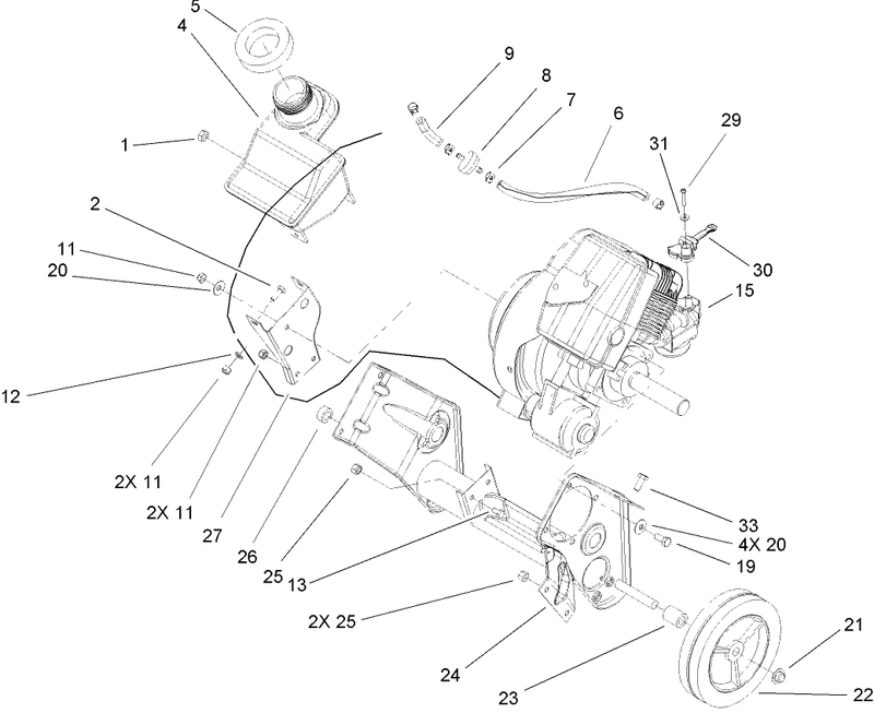 Engine And Frame Assembly