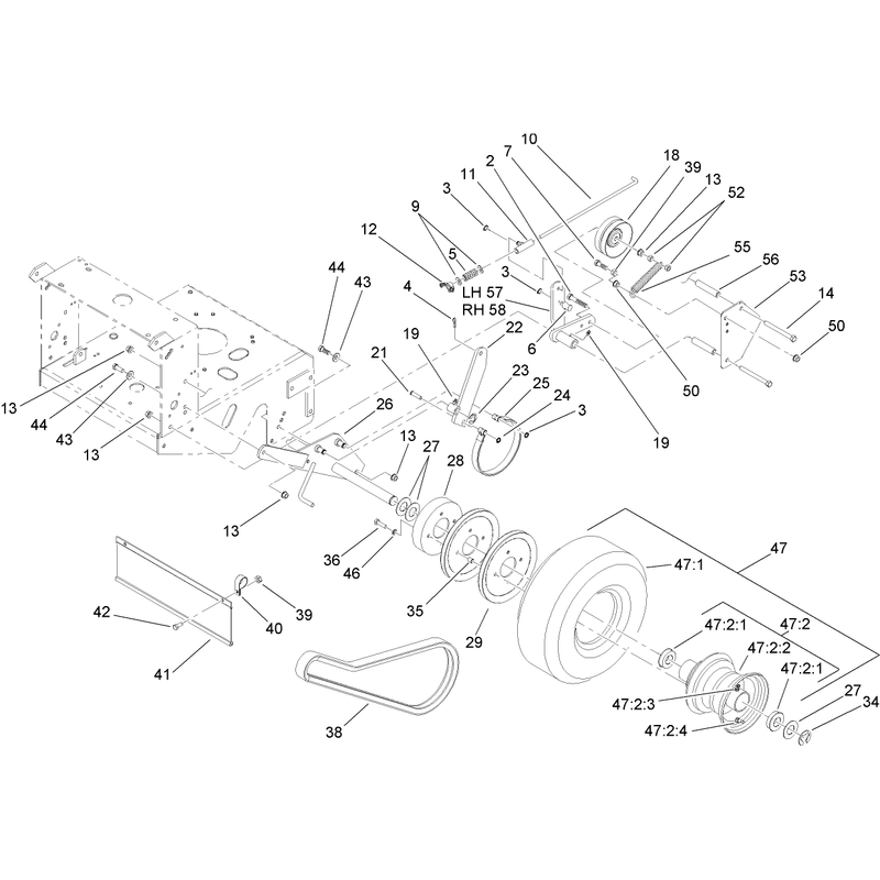 Drive Wheel and Brake Assembly