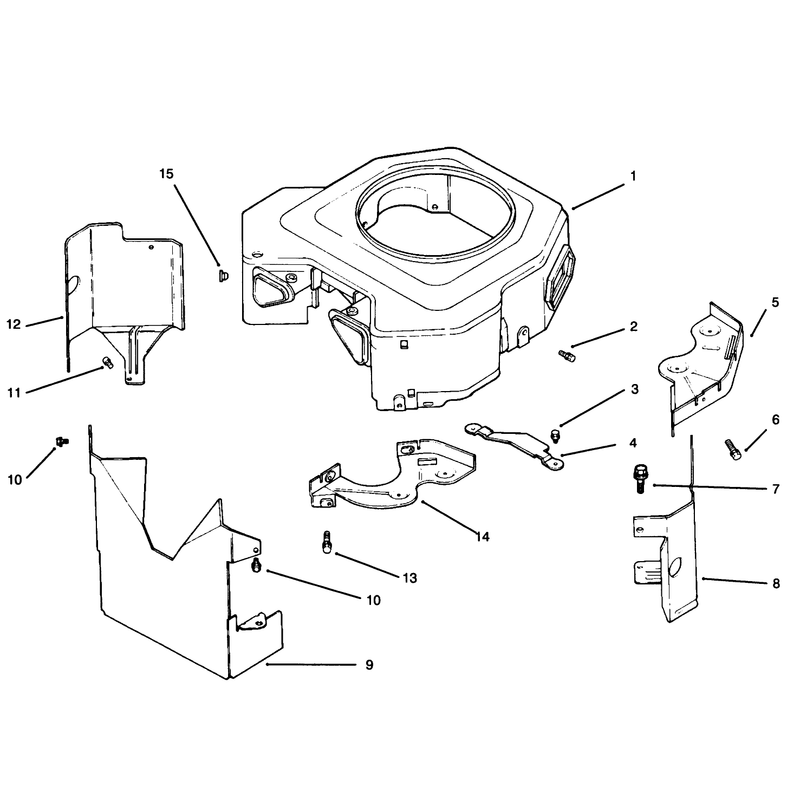 Blower Housing and Baffles Kohler Engine Cv18s Ps 61521