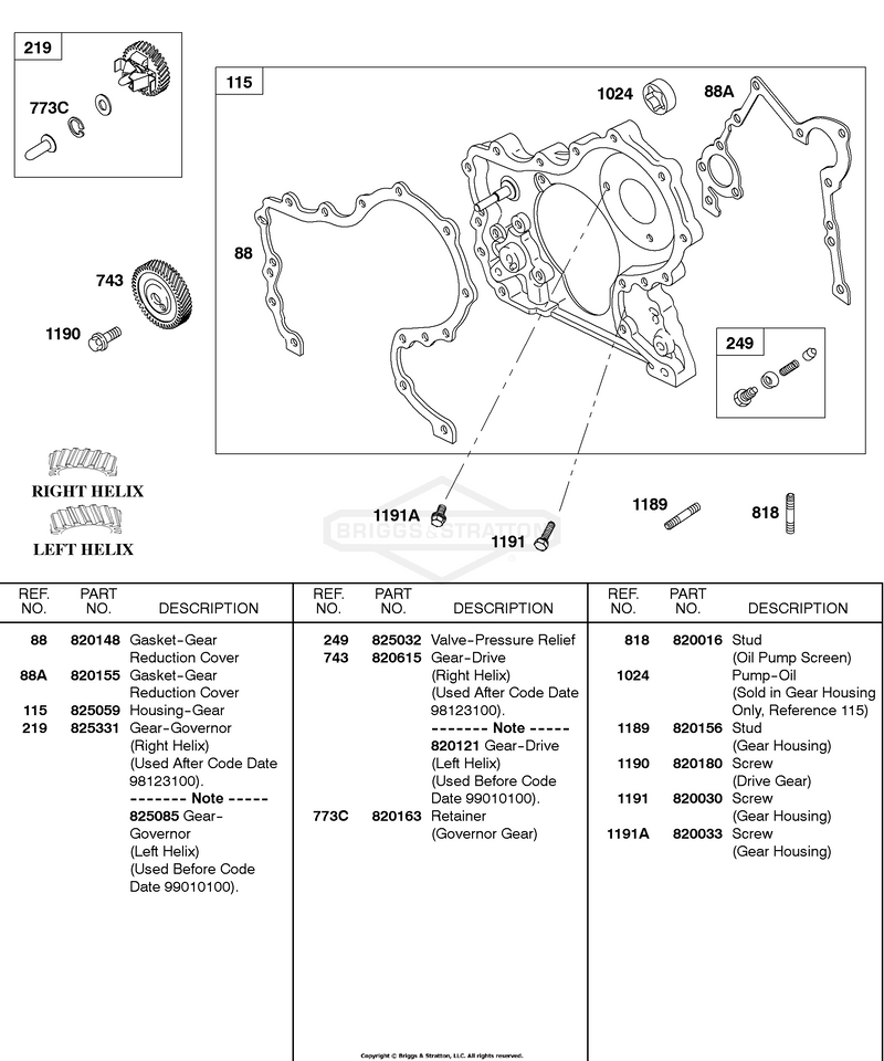 Gear Housing, Governor Gear