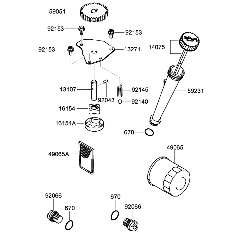 Lubrication Equipment Assembly Kawasaki FH430V-ES28