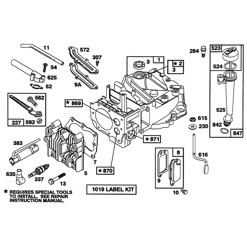 Engine Briggs and Stratton Model 122702-3171-01