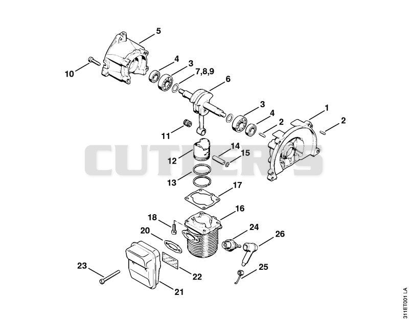 Crankcase, Cylinder