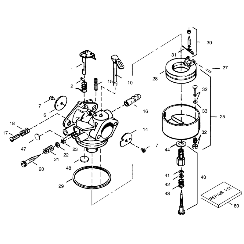 Carburetor Tecumseh No. 632334a