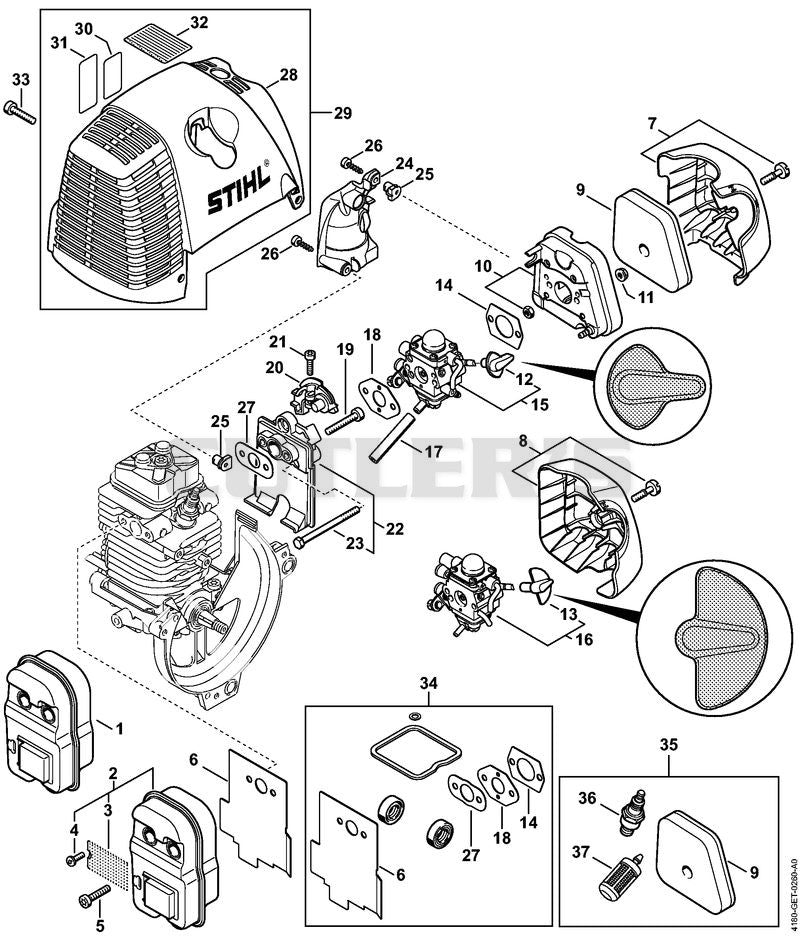 Muffler, Air filter