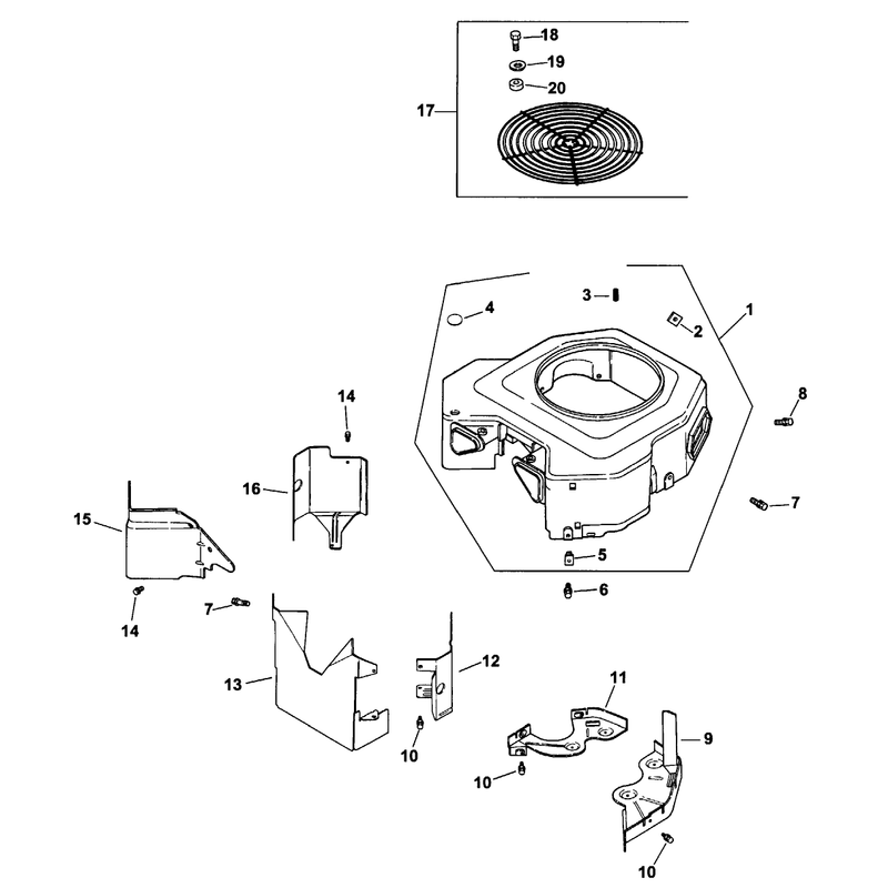 Group 6 Blower Housing and Baffle Assembly