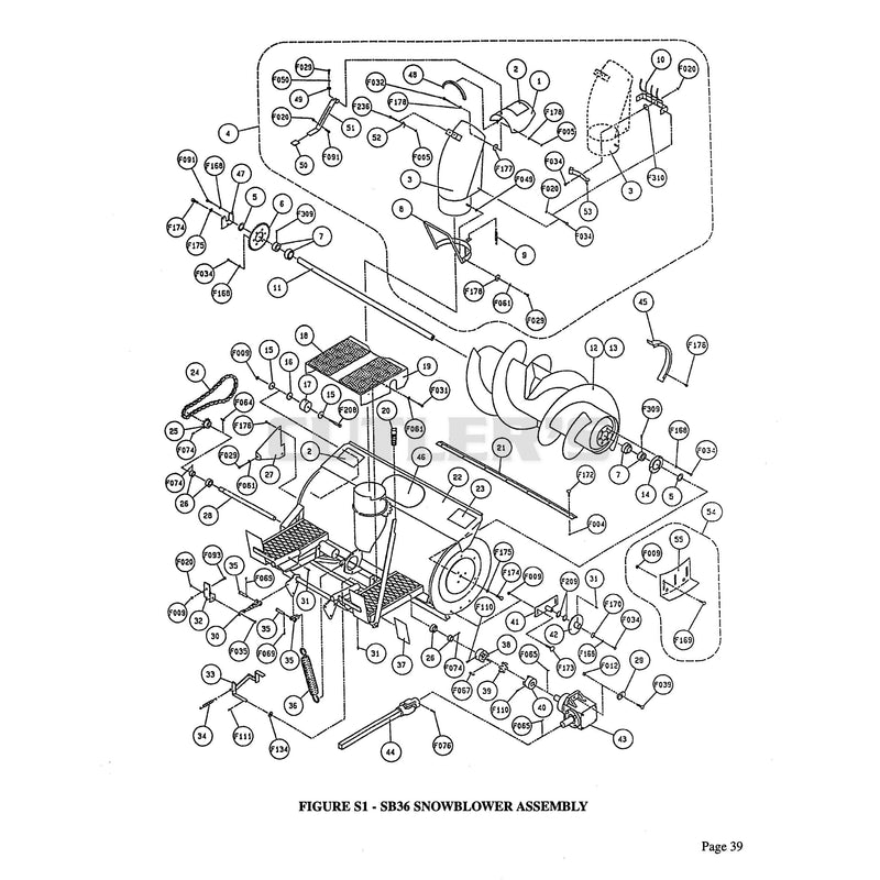 SB36 Snowblower Assembly