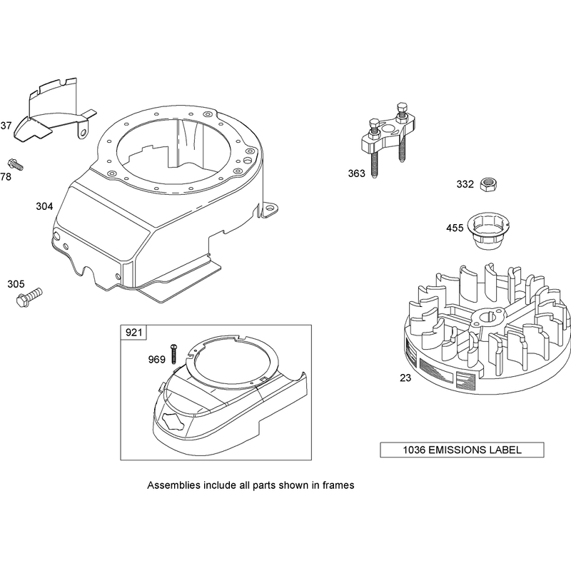 Blower Housing Assembly Briggs and Stratton 12H802-2032-B1
