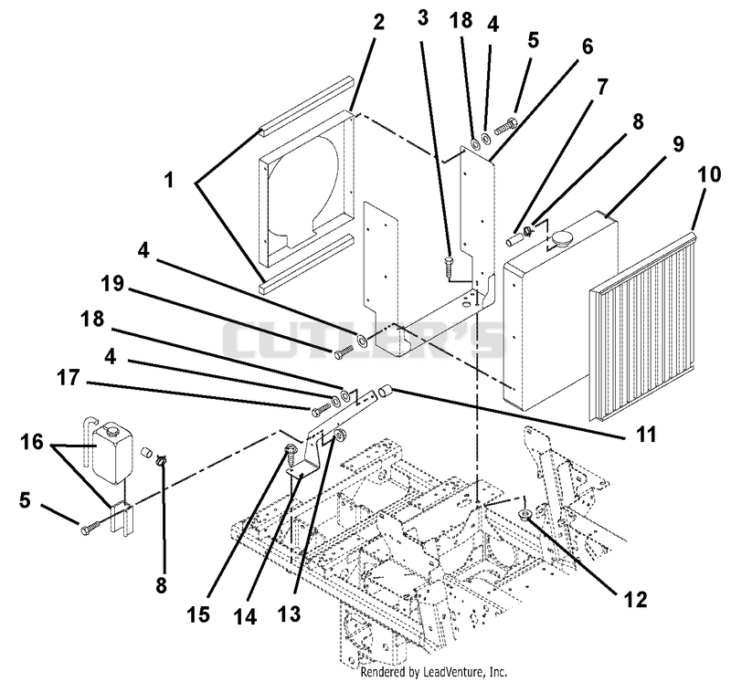 Radiator And Radiator Brackets