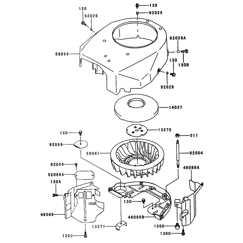 Cooling Equipment Assembly Kawasaki Fh451v-As08