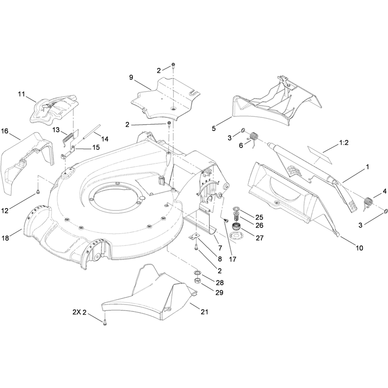 Deck Housing and Rear Door Assembly