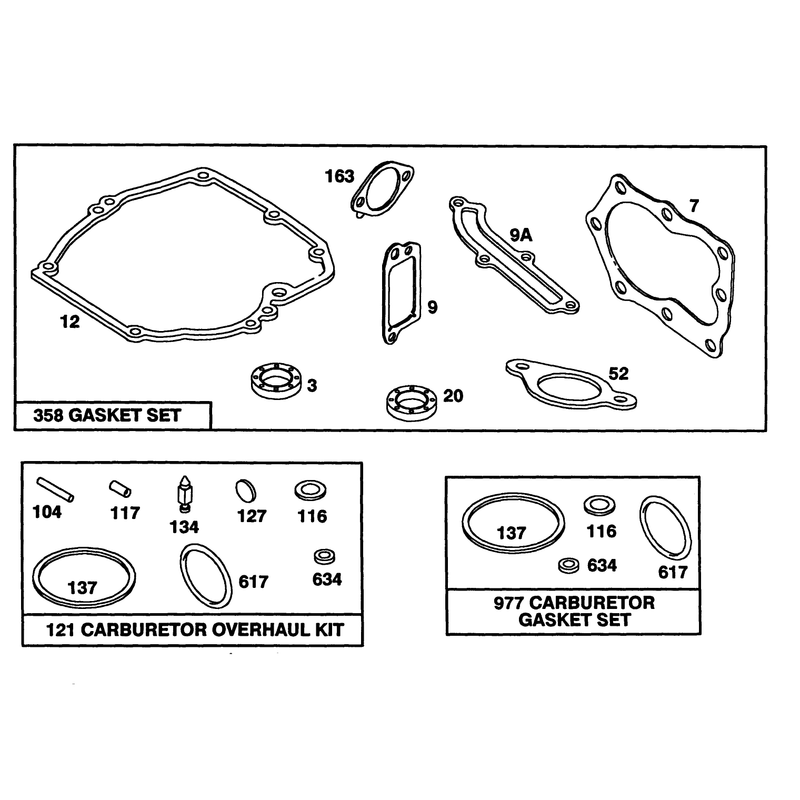 Engine Briggs and Stratton Model 124702-3115-01