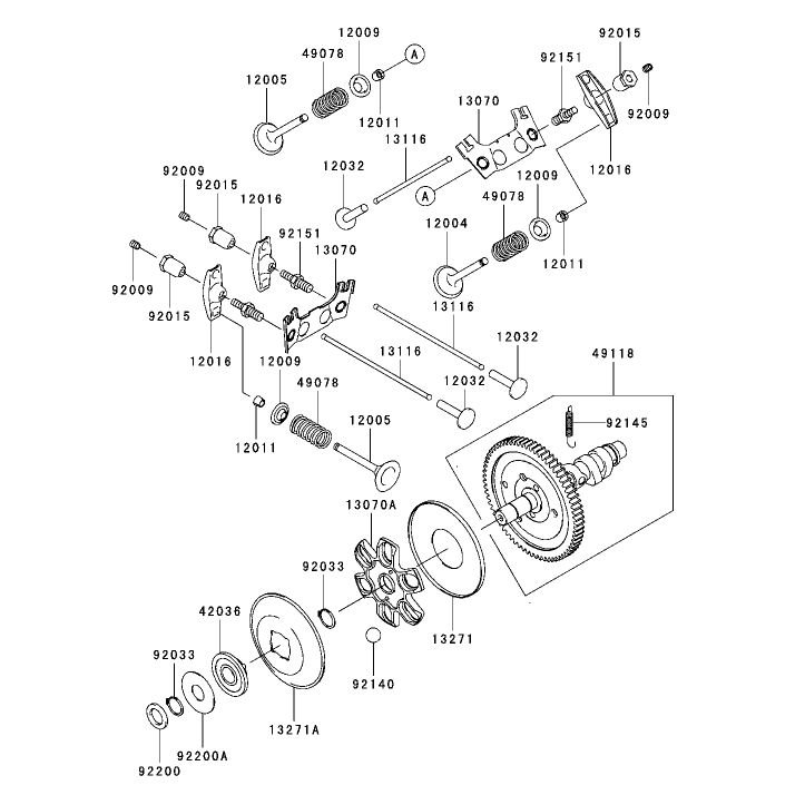 ValveCamshaft Assembly Kawasaki FH721D-AS05