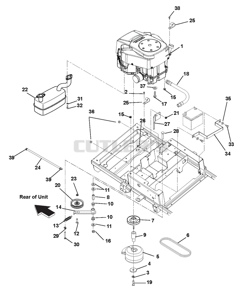 Engine, Exhaust, Belts And Idlers