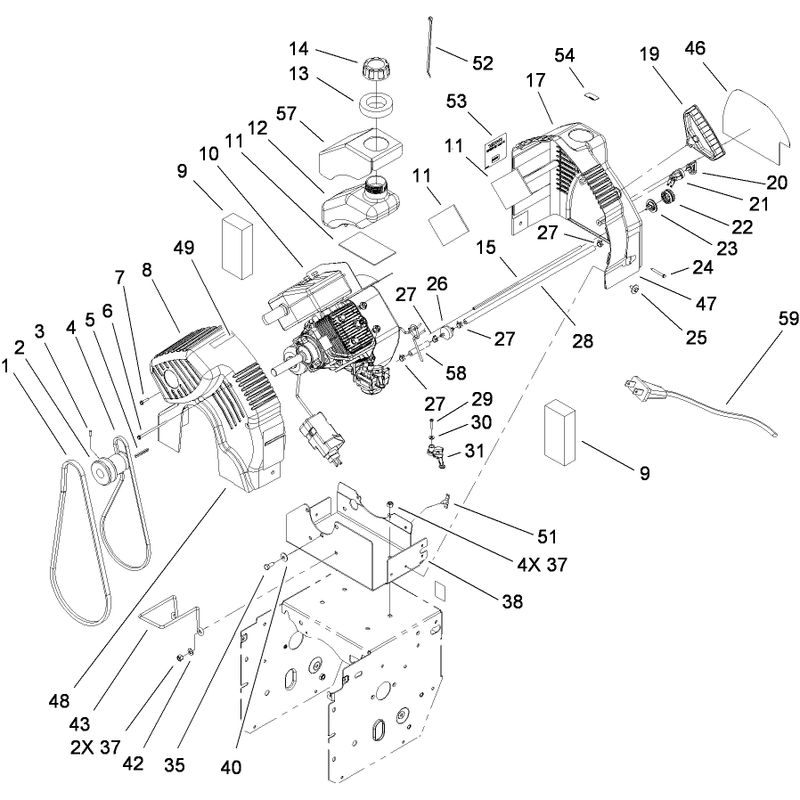 Engine and Frame Assembly