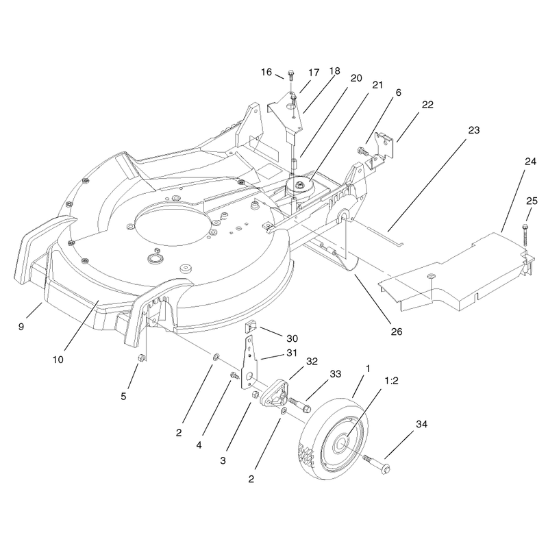 Deck and Wheel Assembly