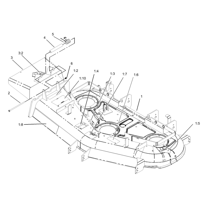 Deck and Deflector Assembly No 106-5876