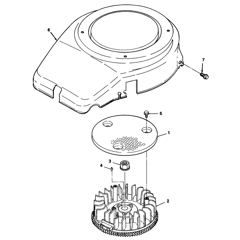 12hp Engine Flywheel & Cover Assembly