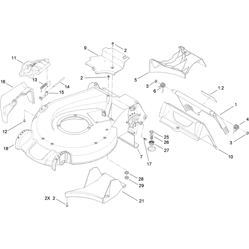 Deck Housing and Rear Door Assembly
