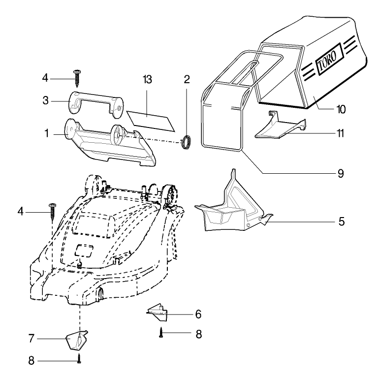 Bag and Recycling Parts Model No 21070-21071