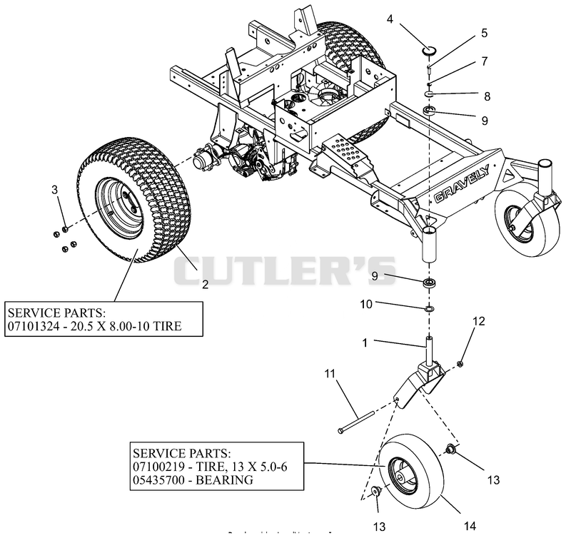 Casters And Wheels - 44"